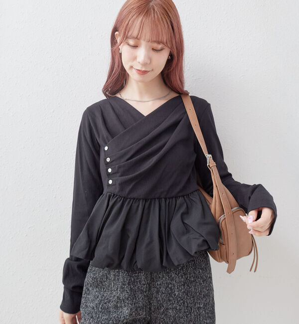 archives「【ＯＮかわ】タックドレープバルーンドッキングＴＯＰＳ」|Tシャツ・カットソー|