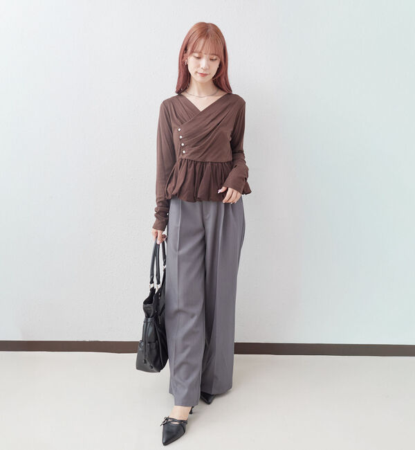 archives「【ＯＮかわ】タックドレープバルーンドッキングＴＯＰＳ」|Tシャツ・カットソー|