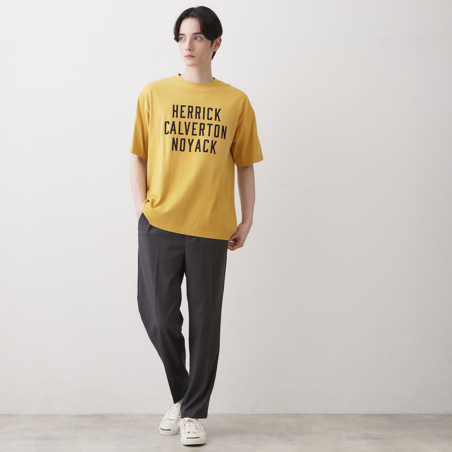 Dessin「【洗える】ヴィンテージ加工 ロゴTシャツ」|Tシャツ・カットソー|