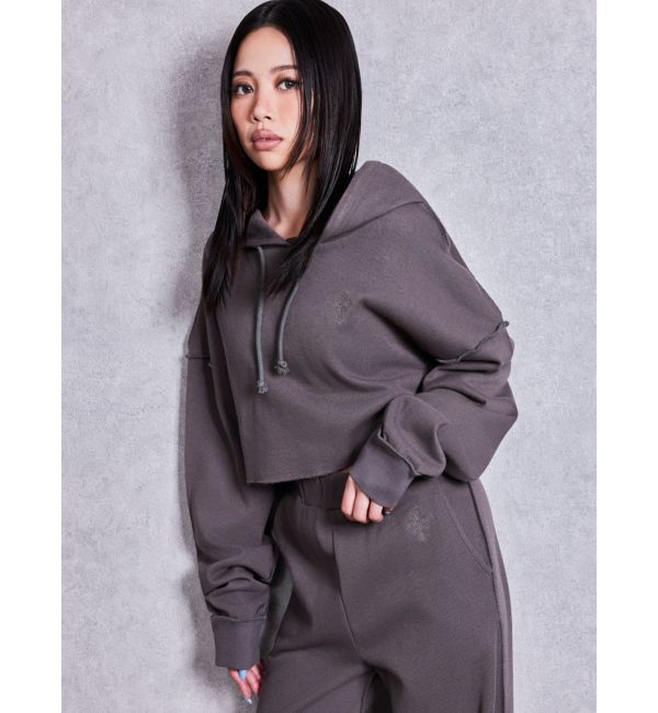 GYDA「sacred edge crossショートパーカー」|Tシャツ・カットソー|