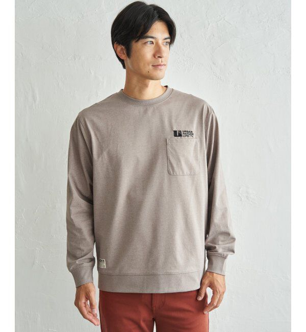 ikka「URBAN NATURE LIFE アーバンネイチャーライフ ドライSPトレロンT」|Tシャツ・カットソー|グレージュ