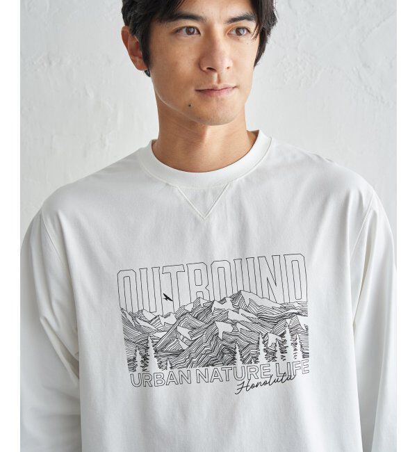 ikka「URBAN NATURE LIFE アーバンネイチャーライフ ドライSPプリントロンT」|Tシャツ・カットソー|