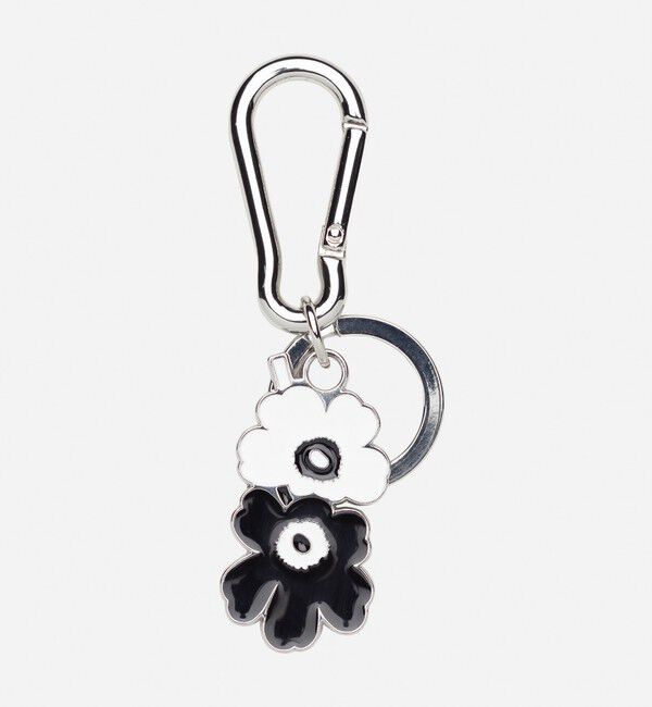 Marimekko「Puhallus Unikko Ⅰ キーチェーン」|その他|ブラック&times;ホワイト
