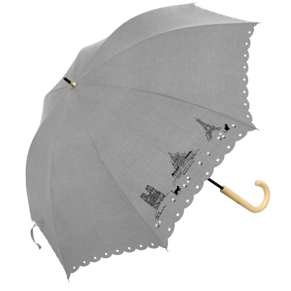 BACKYARD FAMILY「傘 レディース 大人 通販 長傘 55cm 晴雨兼用 かさ カサ 雨傘 日傘 晴雨兼用傘」|傘|グレー2