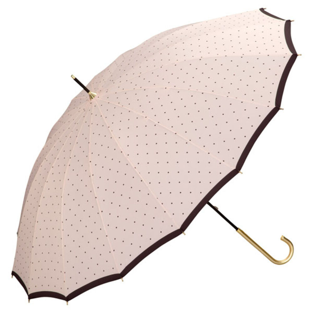BACKYARD FAMILY「雨傘 長傘 レディース 通販 傘 長雨傘 手開き 55cm 16本骨 晴雨兼用 紫外線対策」|傘|ピンク2