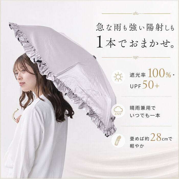 BACKYARD FAMILY「晴雨兼用折りたたみ傘 おしゃれ 通販 50cm 50センチ 晴雨兼用傘 折りたたみ傘 折り畳み傘」|傘|