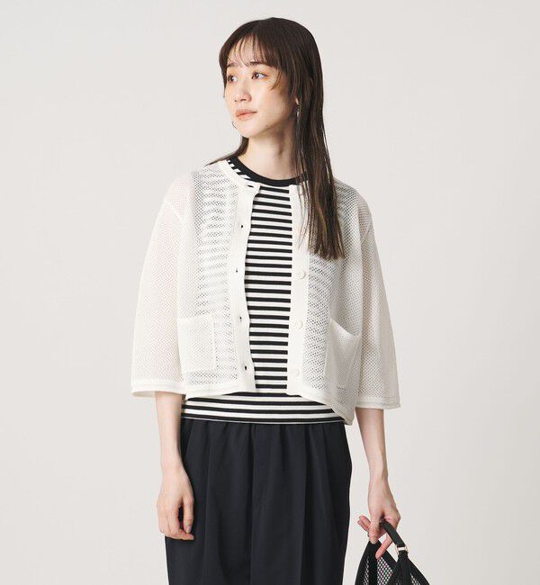 UNITED ARROWS「コットン メッシュ カーディガン」|カーディガン|