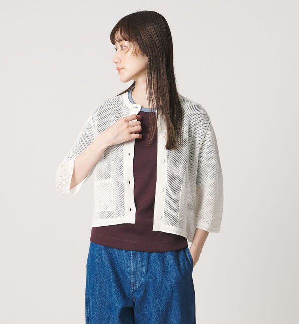 UNITED ARROWS「コットン メッシュ カーディガン」|カーディガン|