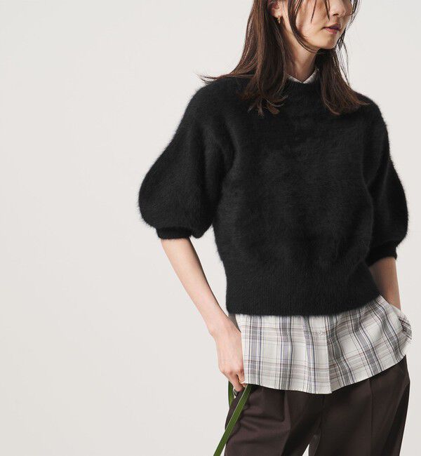 UNITED ARROWS「フォックスカシミヤ パフスリーブ ニット」|ニット・セーター|