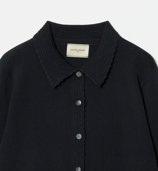 UNITED ARROWS「クロシェ ポロカーディガン ‐ウォッシャブル‐」|カーディガン|