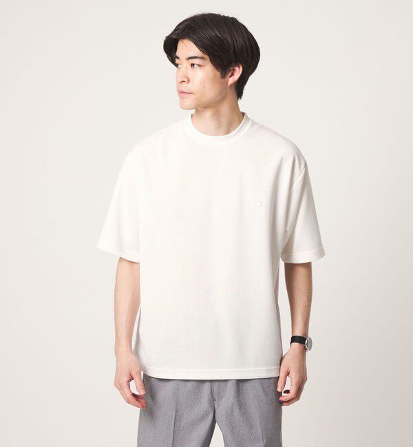 UNITED ARROWS green label relaxing「【WEB限定】JUST fit 刺繍ロゴ 半袖 Tシャツ -UVカット・吸水速乾-」|Tシャツ・カットソー|WHITE