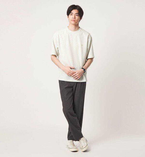 UNITED ARROWS green label relaxing「【WEB限定】JUST fit 刺繍ロゴ 半袖 Tシャツ -UVカット・吸水速乾-」|Tシャツ・カットソー|