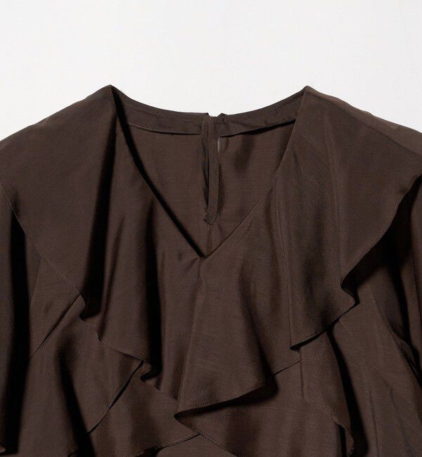 UNITED ARROWS green label relaxing「ラッフル フレア ショートスリーブ ブラウス」|シャツ・ブラウス|