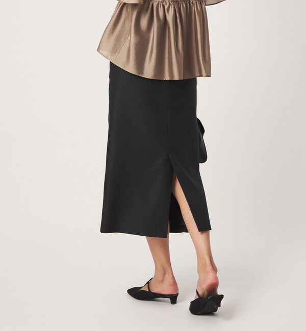 UNITED ARROWS green label relaxing「Daily Chic Iライン スリム スカート ストレッチ」|タイト|