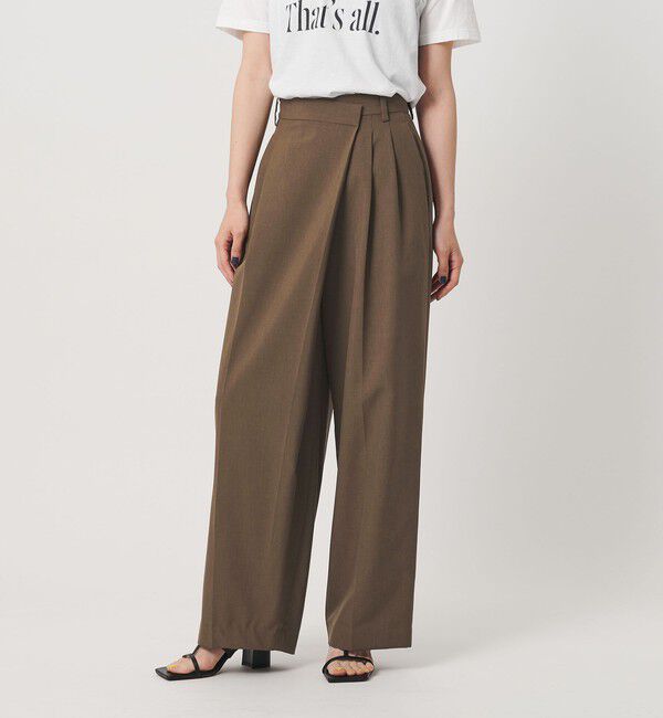 BEAUTY&YOUTH UNITED ARROWS「ポプリン 2タック ラップパンツ ウォッシャブル 吸水速乾 接触冷感」|その他|MOCA