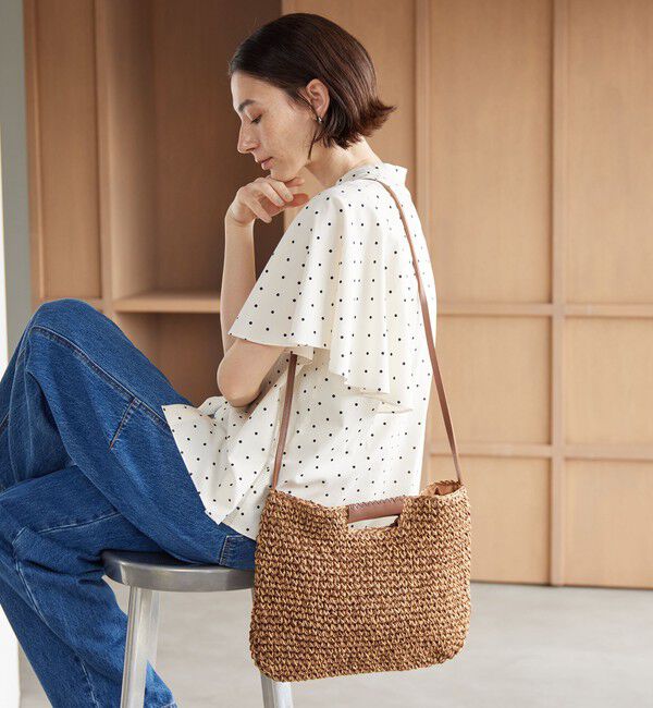 BEAUTY&YOUTH UNITED ARROWS「ペーパー スクエア レザーハンドル ショルダーバッグ 2WAY」|ショルダー・メッセンジャー|