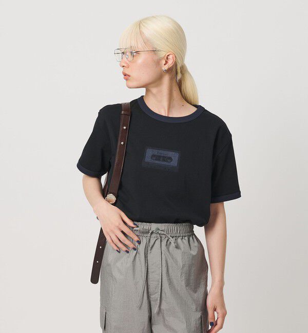 BEAUTY&YOUTH UNITED ARROWS「【WEB限定】グラフィック リンガーTシャツ」|Tシャツ・カットソー|BLACK