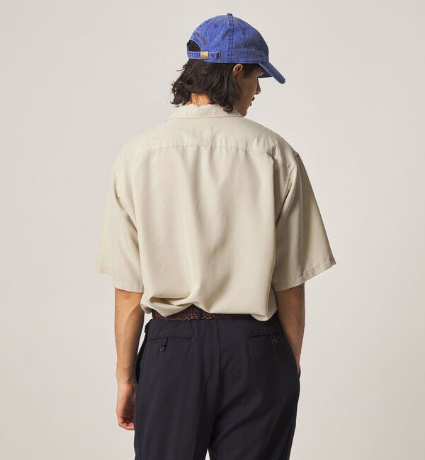 Steven Alan＞ ドレープ オープンカラー ショートスリーブ シャツ BOX