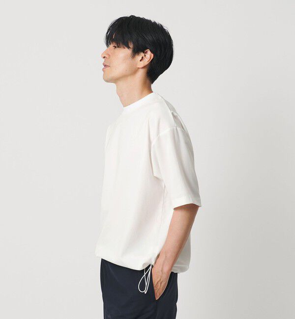 BEAUTY&YOUTH UNITED ARROWS「フラックス ライク アジャスト クルーネック Tシャツ 吸水速乾 ストレッチ 通気性」|Tシャツ・カットソー|WHITE