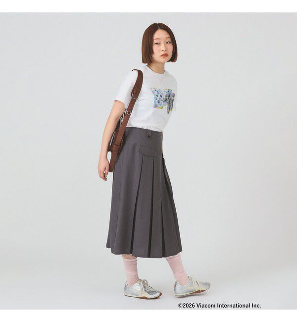 Ray BEAMS 「ボックス プリーツ ミディ スカート」|スカート|