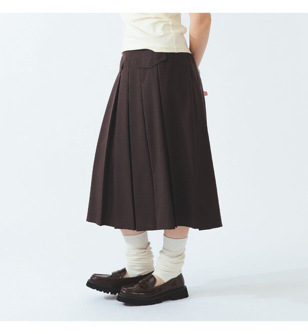 Ray BEAMS 「ボックス プリーツ ミディ スカート」|スカート|BROWN