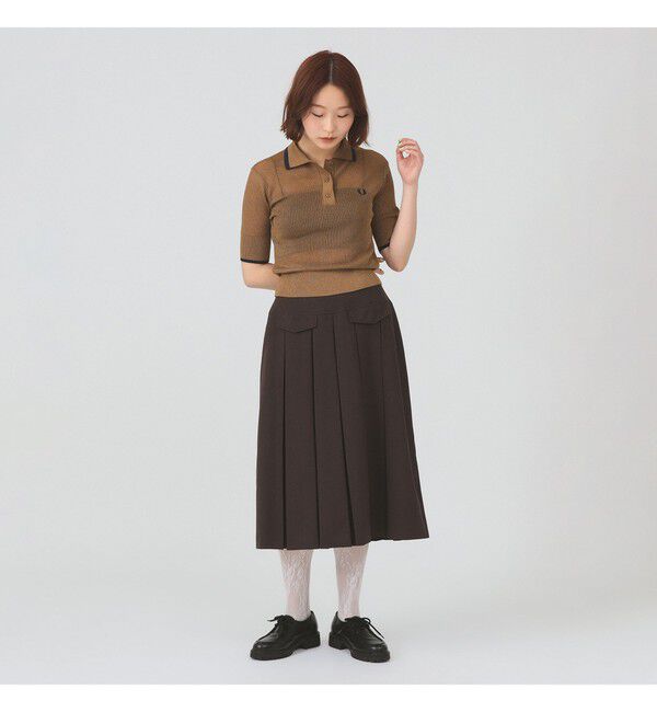 Ray BEAMS 「ボックス プリーツ ミディ スカート」|スカート|