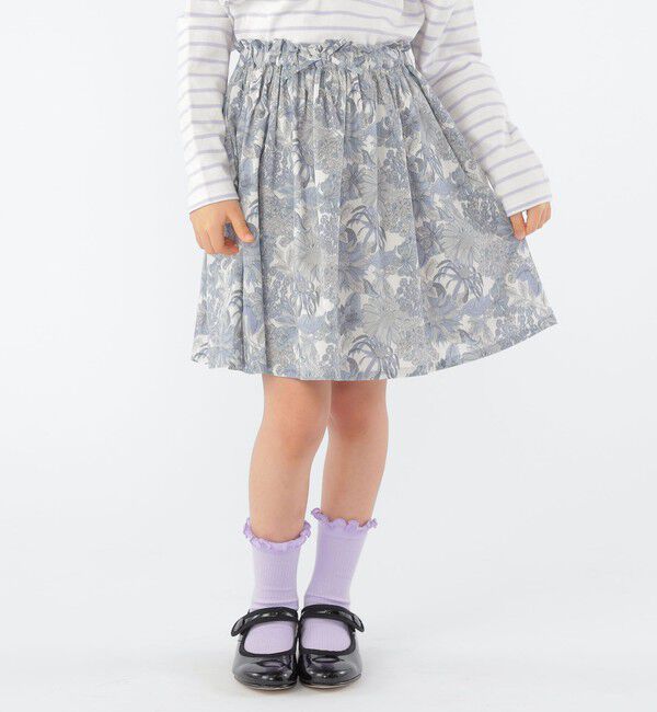 SHIPS KIDS「SHIPS KIDS:100～130cm / リバティ スカート」|フレア|グレー系