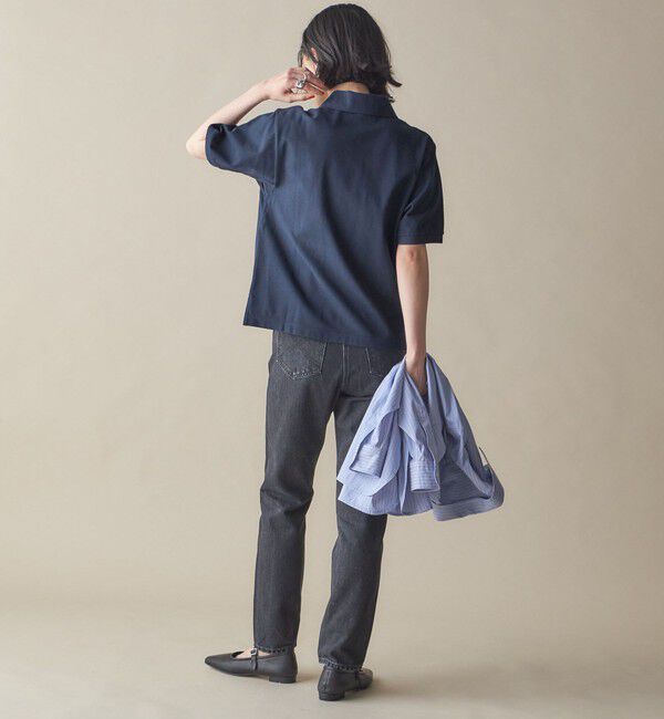 SHIPS for women「SHIPS NINE CASE:ナロー デニム（ブラック）」|デニム|