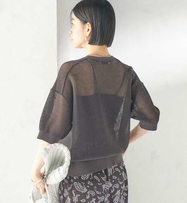 SHIPS for women「〈手洗い可能〉16G 半袖 プルオーバー」|ニット・セーター|