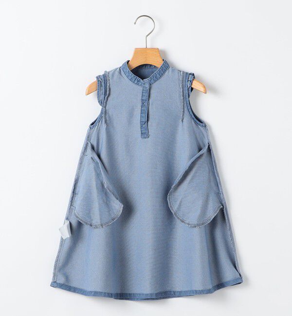 SHIPS KIDS「SHIPS KIDS:100～130cm /〈接触冷感〉ドライメッシュ デニム ワンピース」|ワンピース|