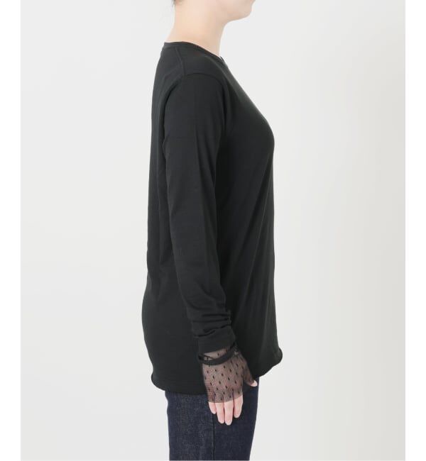 SLOBE IENA「《予約》レイヤードジャガードドットスリーブロンTEE」|Tシャツ・カットソー|