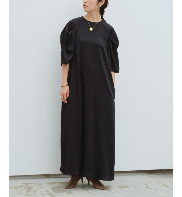 VERMEIL par iena「《WEB限定/予約》ハンマーサテンワンピース」|ワンピース|