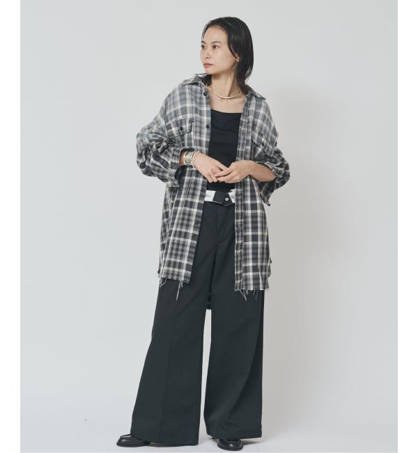 journal standard L'essage「JANE SMITH/ジェーンスミス COTTON FLANNEL OVERSIZED SHIRT シャツ」|シャツ・ブラウス|