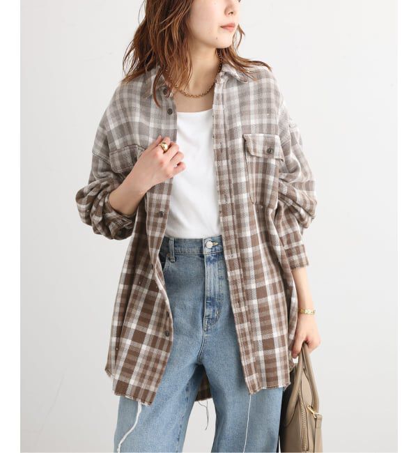 journal standard L'essage「JANE SMITH/ジェーンスミス COTTON FLANNEL OVERSIZED SHIRT シャツ」|シャツ・ブラウス|
