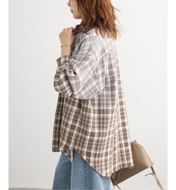 journal standard L'essage「JANE SMITH/ジェーンスミス COTTON FLANNEL OVERSIZED SHIRT シャツ」|シャツ・ブラウス|