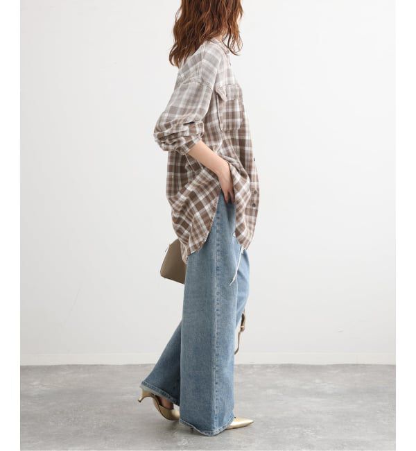 journal standard L'essage「JANE SMITH/ジェーンスミス COTTON FLANNEL OVERSIZED SHIRT シャツ」|シャツ・ブラウス|