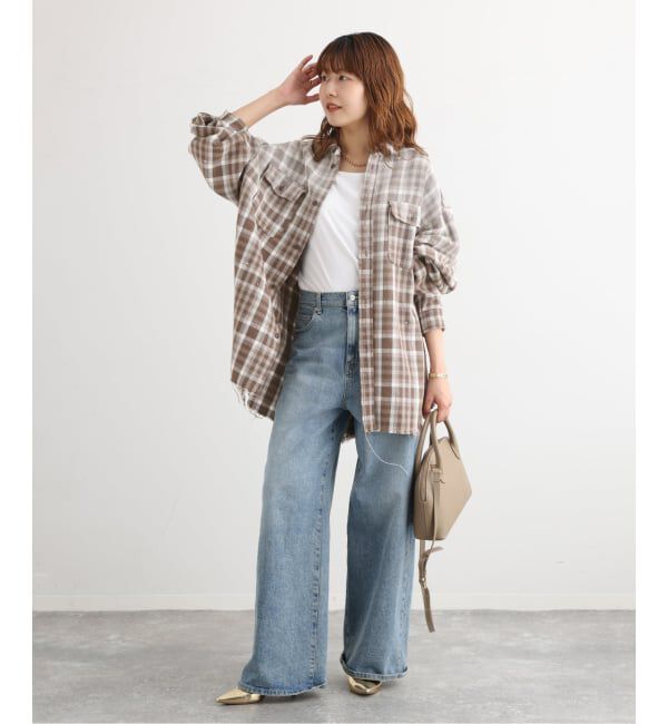 journal standard L'essage「JANE SMITH/ジェーンスミス COTTON FLANNEL OVERSIZED SHIRT シャツ」|シャツ・ブラウス|