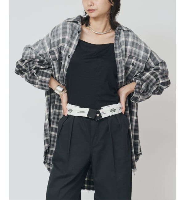 journal standard L'essage「JANE SMITH/ジェーンスミス COTTON FLANNEL OVERSIZED SHIRT シャツ」|シャツ・ブラウス|