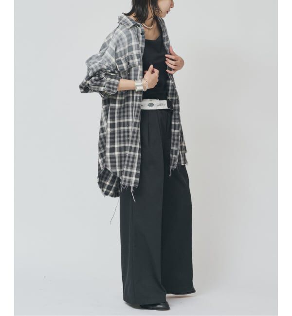 journal standard L'essage「JANE SMITH/ジェーンスミス COTTON FLANNEL OVERSIZED SHIRT シャツ」|シャツ・ブラウス|