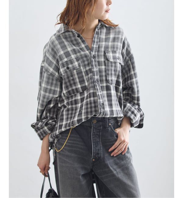 journal standard L'essage「JANE SMITH/ジェーンスミス COTTON FLANNEL OVERSIZED SHIRT シャツ」|シャツ・ブラウス|