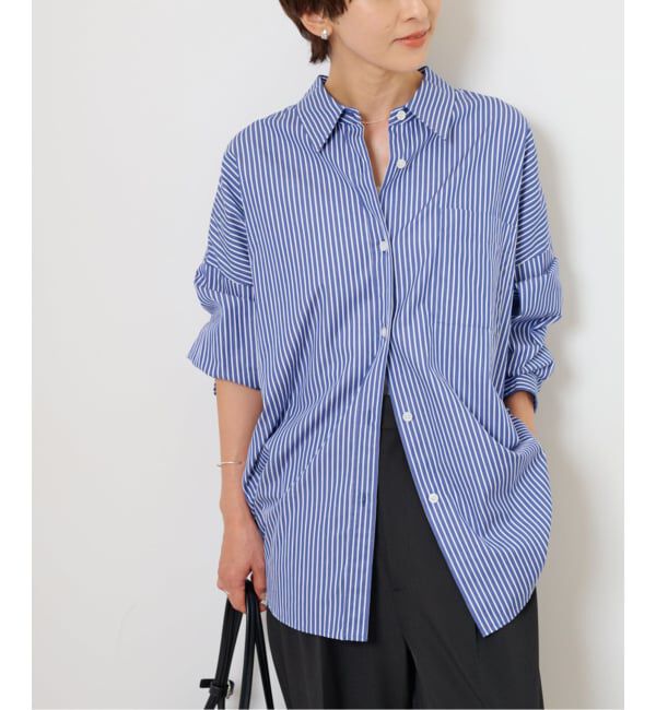 JOURNAL STANDARD relume「《追加予約 / 新色》コンパクトコットンストライプビッグシャツ」|シャツ・ブラウス|