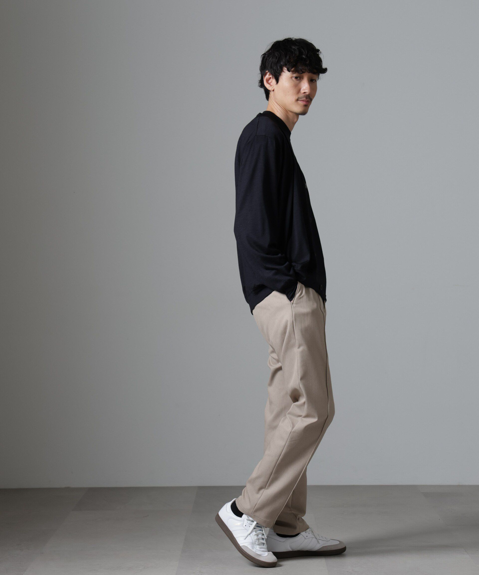 NANO universe「｢N TROUSERS BASIC｣CATINA(R)ﾒﾗﾝｼﾞ二重織ﾂｲﾙｽﾄﾚｯﾁﾊﾟﾝﾂ(ｾｯ  」|スーツ|