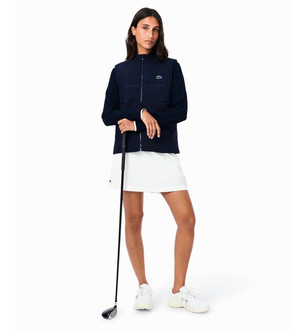 LACOSTE「撥水 UVカット UPF50 ステッチレス中綿キルティングベスト」|ダウンベスト・ベスト|