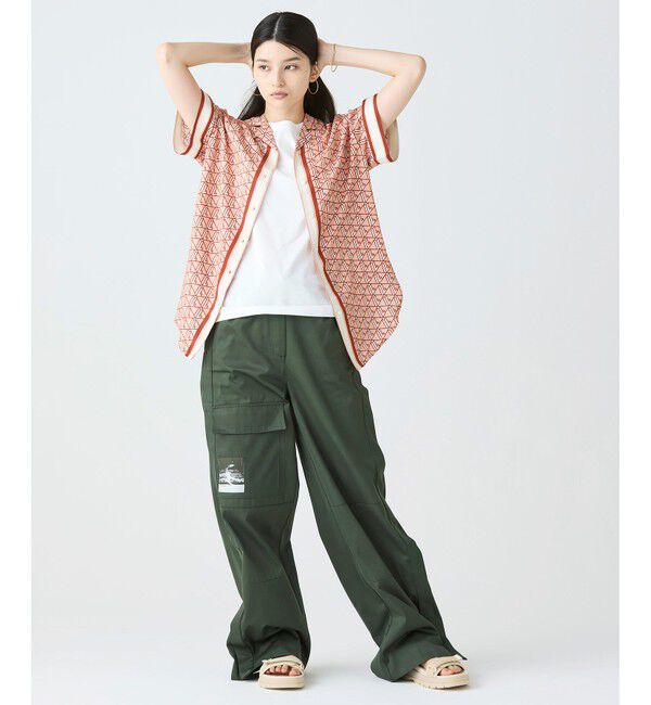 LACOSTE「アシンメトリー ワイドストレート カーゴポケットパンツ」|サルエル|