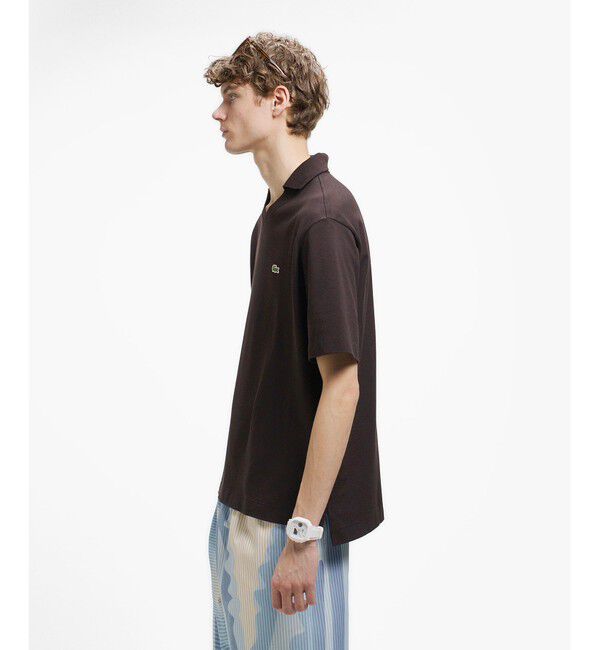 LACOSTE「L.12.12アレンジ スキッパーネックポロシャツ」|ポロシャツ|