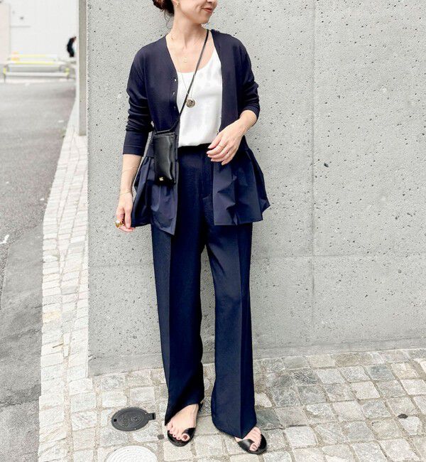 NOLLEY'S「《セットアップ対応》ウォッシャブルストレッチツイル愛されセミワイドパンツ」|その他|