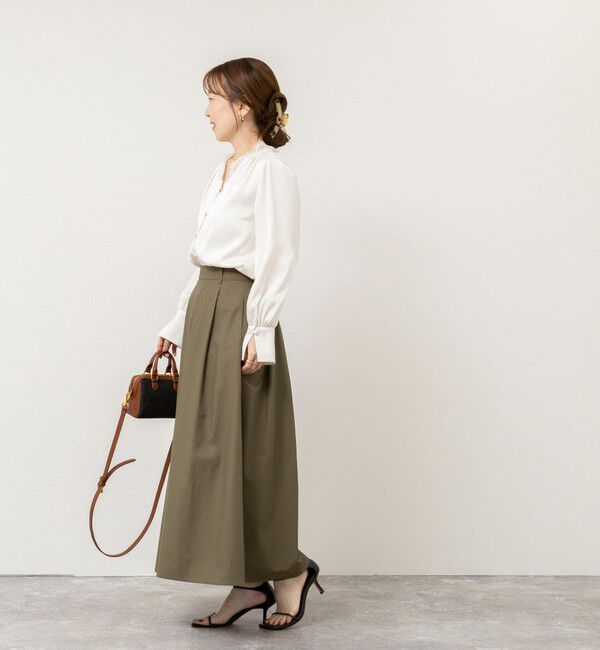 NOLLEY'S sophi「ウォッシャブルレーストリミングVネックブラウス」|シャツ・ブラウス|