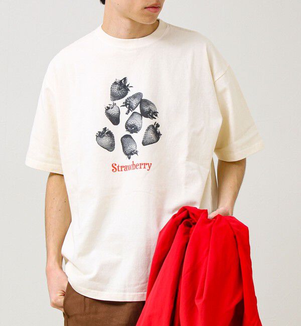 GLOSTER「【モノトーン果実図鑑】フルーツプリントTシャツ」|Tシャツ・カットソー|