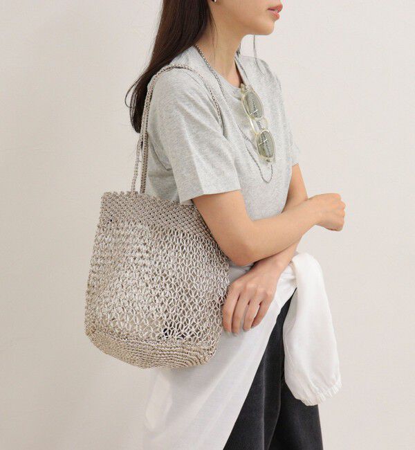 fredy emue「【BAGMATI/バグマティ】ラメコードメッシュラウンドバッグ」|かごバッグ|