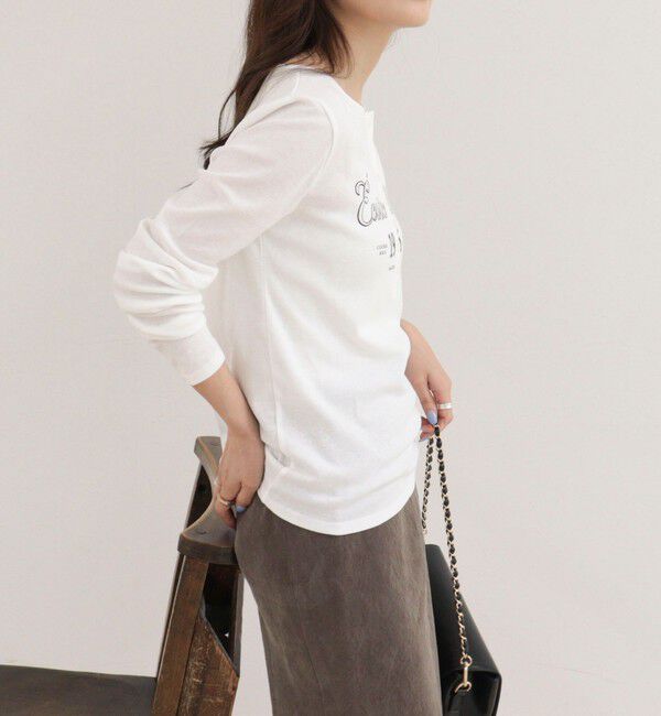 fredy emue「ヘンリーネックグラフィックロンTシャツ」|Tシャツ・カットソー|